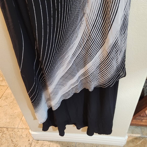 Catherines 3X Sleeveless Abstract Black Sheath Cocktail Dress - Picture 3 of 4